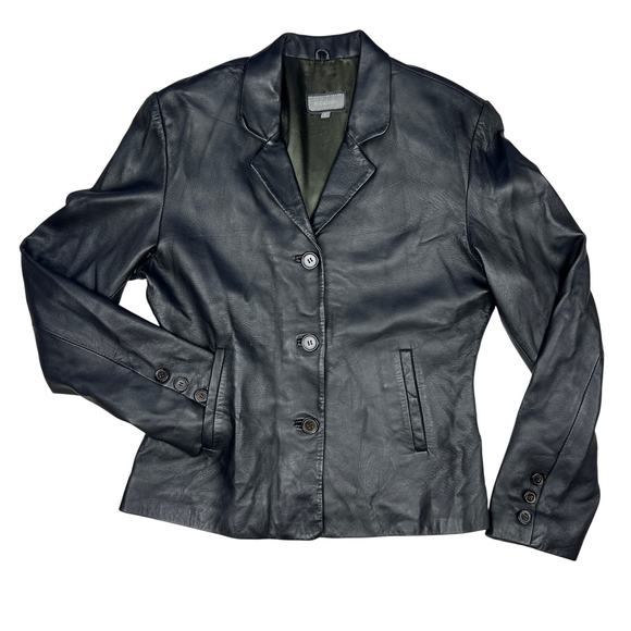 Hidesign Vintage Black Leather Jacket‎ | Womens Large - Picture 1 of 15